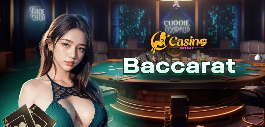 Bàn Baccarat với lá bài và chip cược